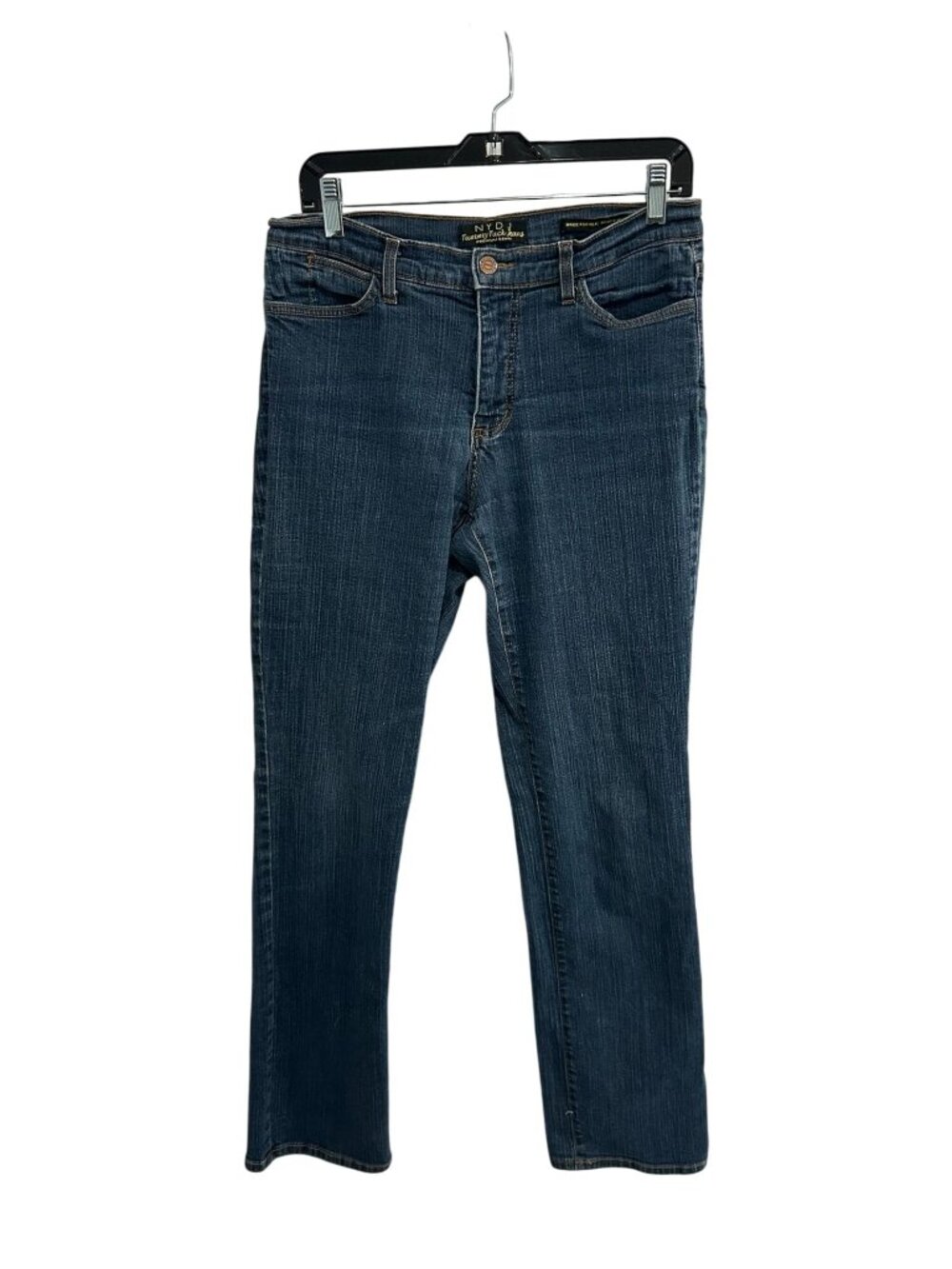 NYDJ 12 Tummy Tuck Premium Denim Jeans Blue Stretch Minimalist Clean Girl